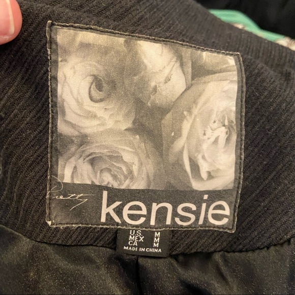 Kensie Black Pea Coat - Picture 3 of 8